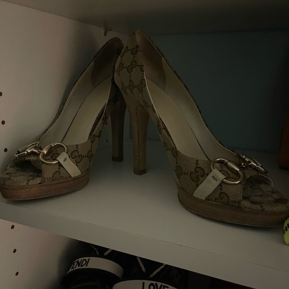 🤎🇮🇹Vintage Gucci Beige & Ebony original GG Size 10 - Picture 9 of 13